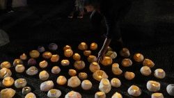 Andacht von Angehörigen der nach Gaza entführten Geiseln in Tel Aviv 