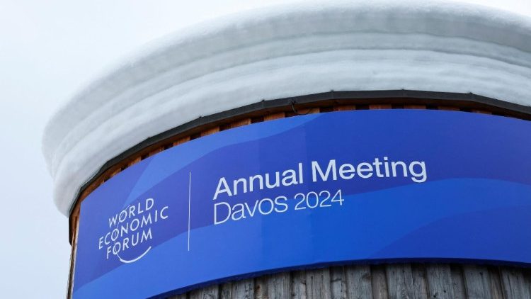 Logo del Foro Económico Mundial que se desarrolla en la ciudad suiza de Davos 