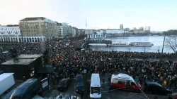 Protesty przeciwko Alternatywie dla Niemiec, Hamburg 19.01.2024