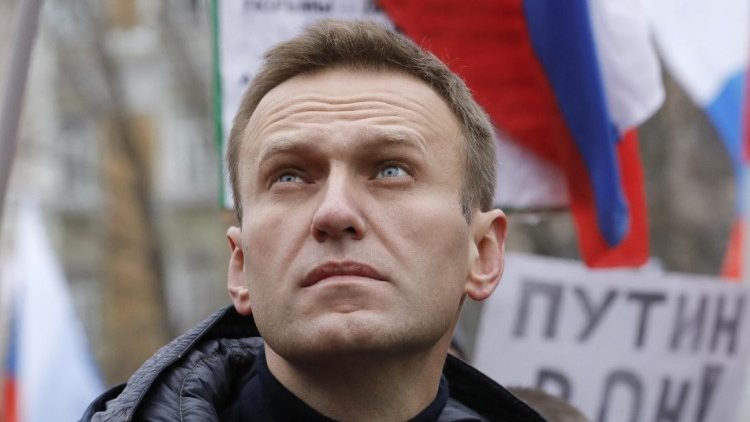 Aleksejus Navalnas 2019 m. Maskvoje įvykusiame mitinge politikui Borisui Nemcovui, nužudytam 2015 m., atminti
