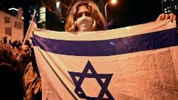 Protest against Israeli PM Benjamin Netanyahu's government, in Tel Aviv