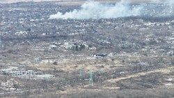 Vista aérea de los combates en Avdiivka tomada por un dron