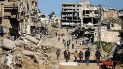 Scènes de désolation dans la ville de Gaza, 20 mars 2024. 