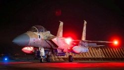 F-15 Eagle der israelischen Luftwaffe nach dem Abfangen eines iranischen Angriffs
