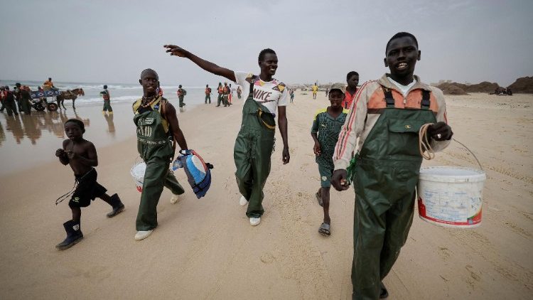 Fischer im Senegal - Aufnahme vom Februar 2024