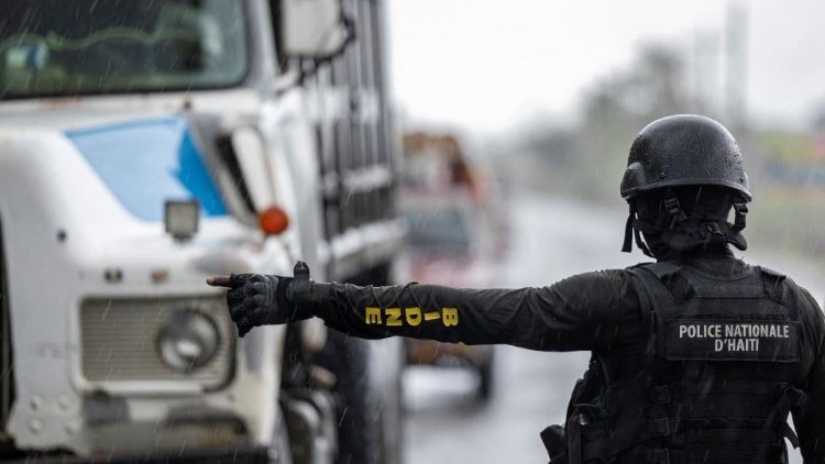 Ein Checkpoint in Haiti, am Samstag