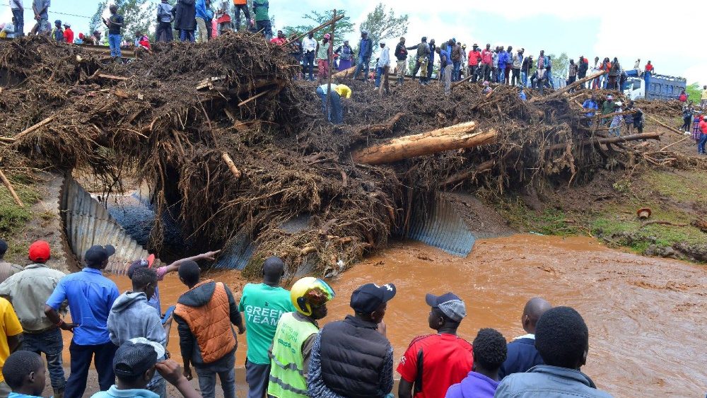 A destruição pelas inundações no Quênia