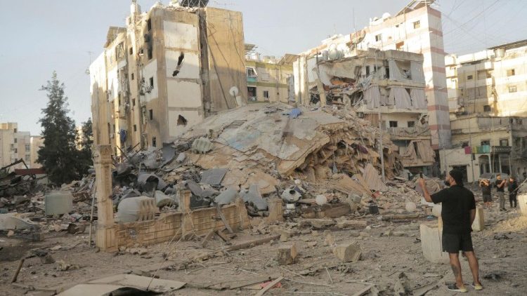 Aftermath of Israeli strikes on Beirut's southern suburbs