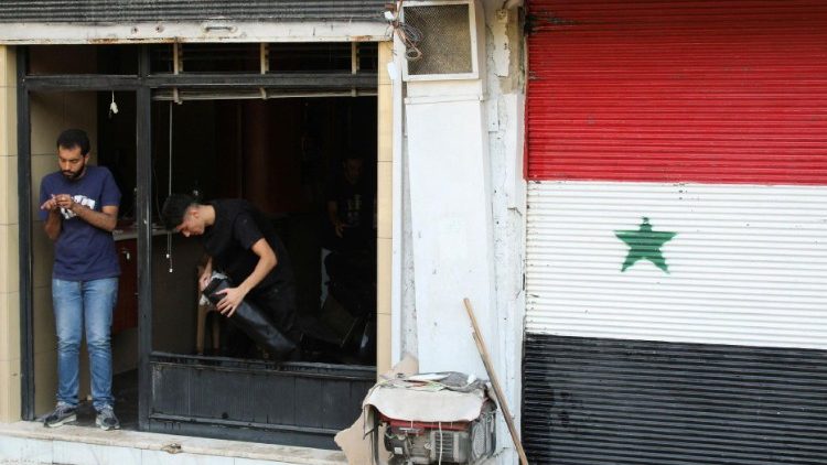 Après une frappe israélienne dans la banlieue de Damas, le 9 octobre 2024. 