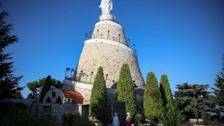 Le sanctuaire Notre-Dame de Harissa, au nord de Beyrouth. 