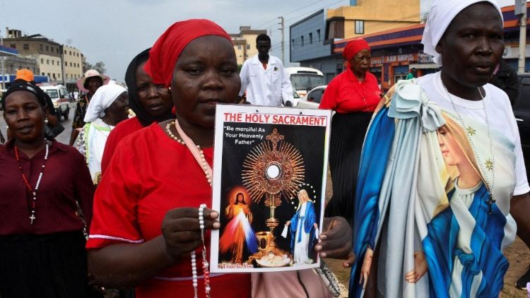 Marche contre la guerre des chrétiens sud-soudanais.