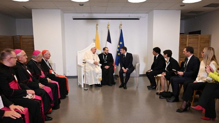 France's President Macron meets Pope Francis in Corsica in 2024