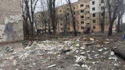 Secuelas de un ataque ruso con misiles en Kryvyi Rih, Ucrania