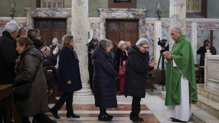 A distribuição da Eucaristia