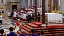 Pope Leo XIV delivers homily in the basilica of Saint Paul Outside the Walls, in Rome