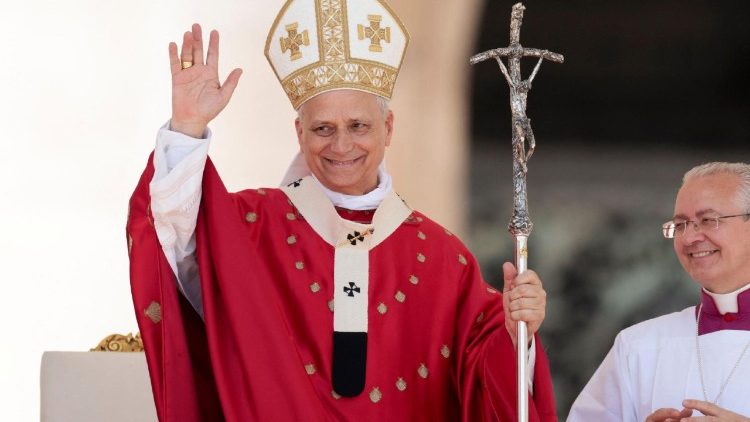 Pope Leo XIV leads the mass for the Jubilee of the Ecclesial Movements, at the Vatican