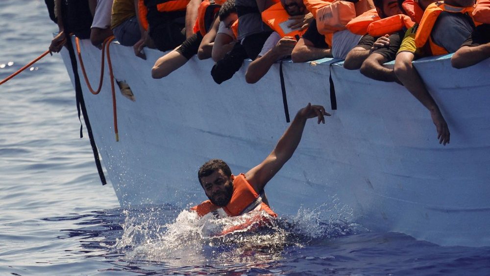 FILE PHOTO: NGO Open Arms rescue boat "Astral" assists migrants in international waters south of Lampedusa