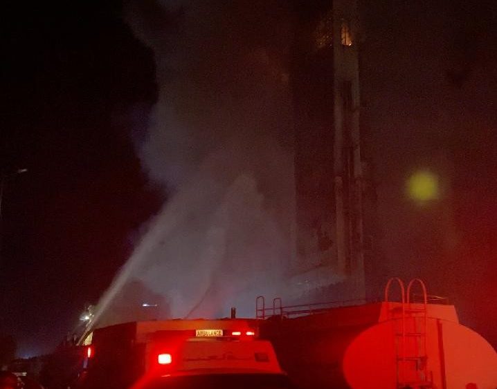 Overnight fire at a shopping center kills dozens of people, in al-Kut