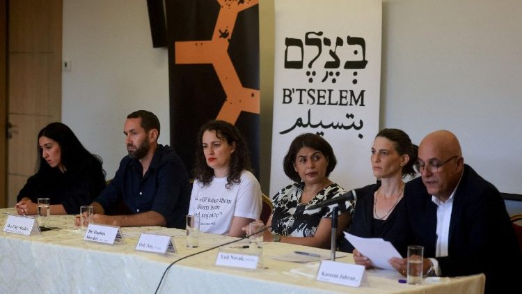 Israeli human rights groups at the press conference to announce the report saying Israel is committing genocide in Gaza