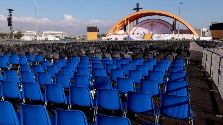 Il palco a Tor Vergata per il Giubileo dei Giovani