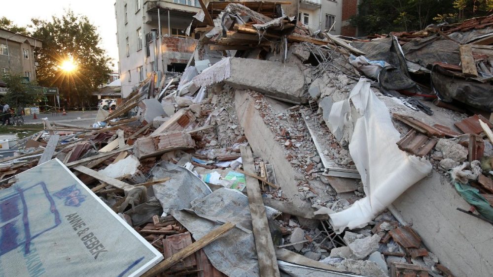 Aftermath of an earthquake in western Turkey