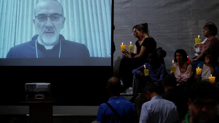 Vigil for peace in Gaza, organised by Sant'Egidio and other Catholic groups, in Rome