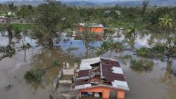 ハリケーンによる水害に見舞われたジャマイカ南西セント・エリザベス教区　2025年10月29日