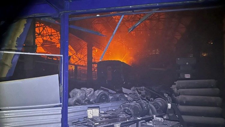 Aftermath of a Russian drone attack in Dnipro