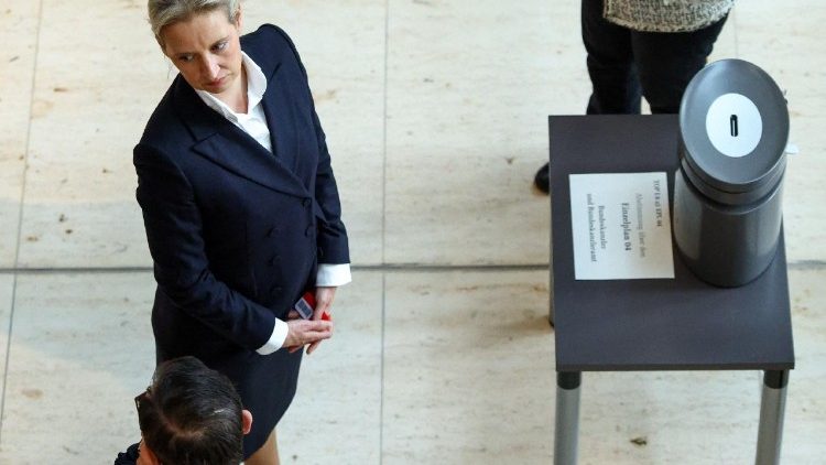 AfD-Vorsitzende Alice Weidel am Mittwoch im Bundestag in Berlin