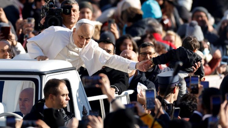 संत पापा लियो आमदर्शन समारोह में