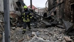 Aftermath of Russian drone and missile attacks in Kyiv