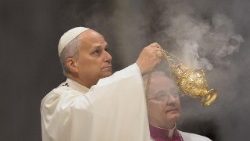 Pope Leo XIV leads a Mass to mark the World Day of Peace in St. Peter's Basilica at the Vatican