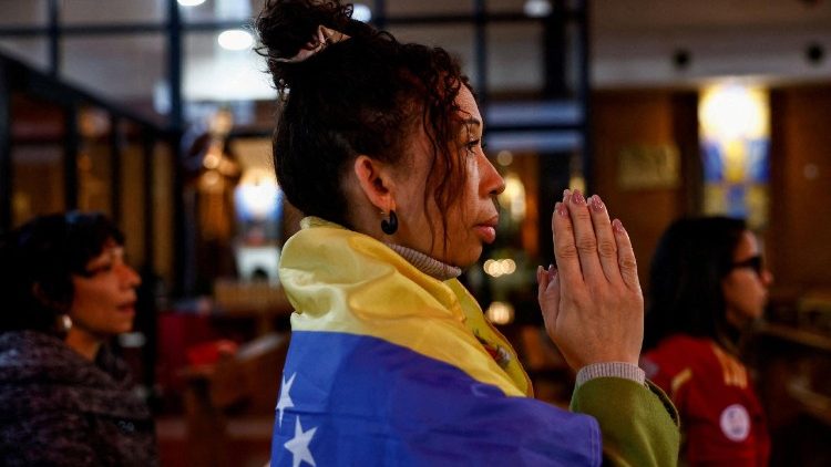 Worshippers attend Catholic Mass for Venezuela in Rome