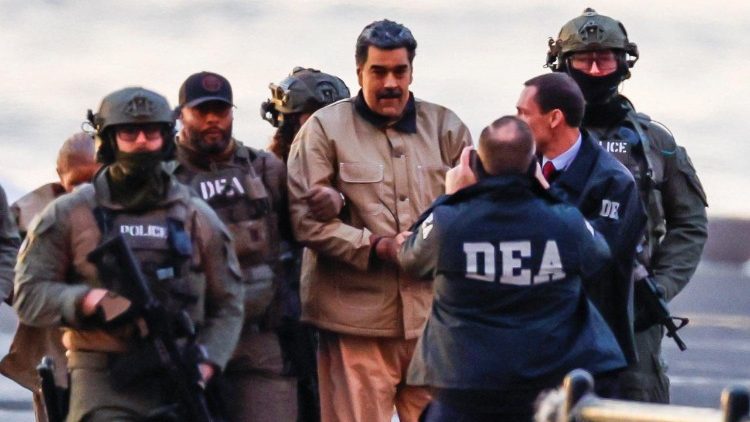 RaisMaduro akiwa amekamatwa na vyombo vya Usalama Marekani