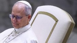 Pope Leo XIV holds the weekly general audience in the Paul VI Hall at the Vatican