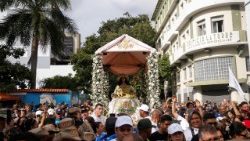 Падчас працэсіі ў гонар Маці Божай “Divina Pastora”