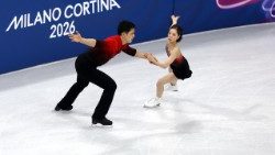 Záber z olympijskej súťaže v krasokorčuľovaní