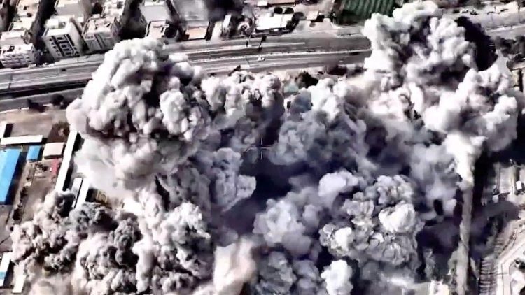 Smoke rises after an Israeli military strike on Iran's Basij forces headquarters in Tehran