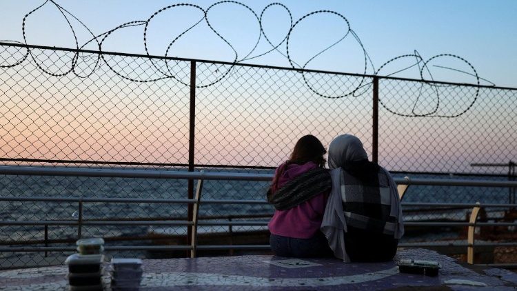 Flüchtlinge im Libanon, die vor der eskalierenden Gewalt flohen