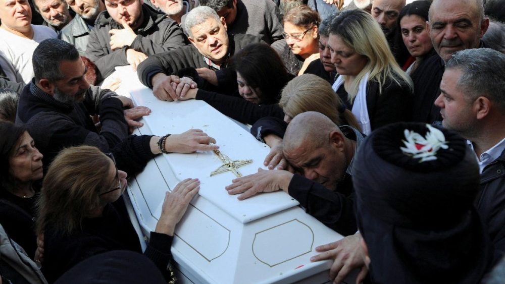 Funeral del Padre Pierre Al-Rahi, sacerdote maronita libanés asesinado el lunes 9 de marzo 