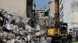 Aftermath of an Israeli strike, following an escalation between Hezbollah and Israel, in Beirut