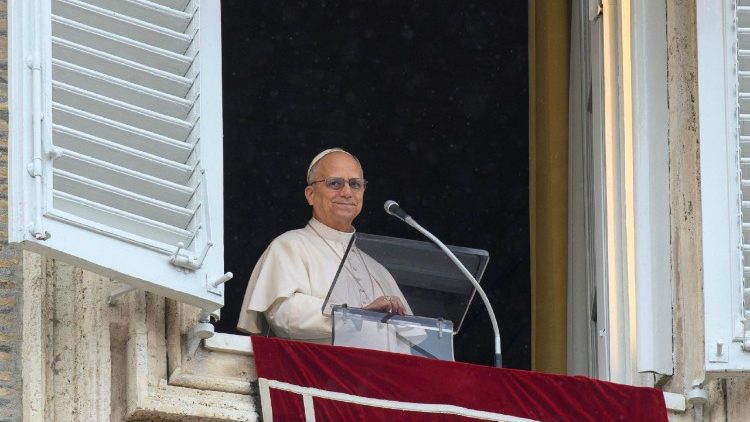 Il Papa alla finestra del palazzo apostolico durante l'Angelus