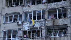 Ataque de drones russos à Ucrânia