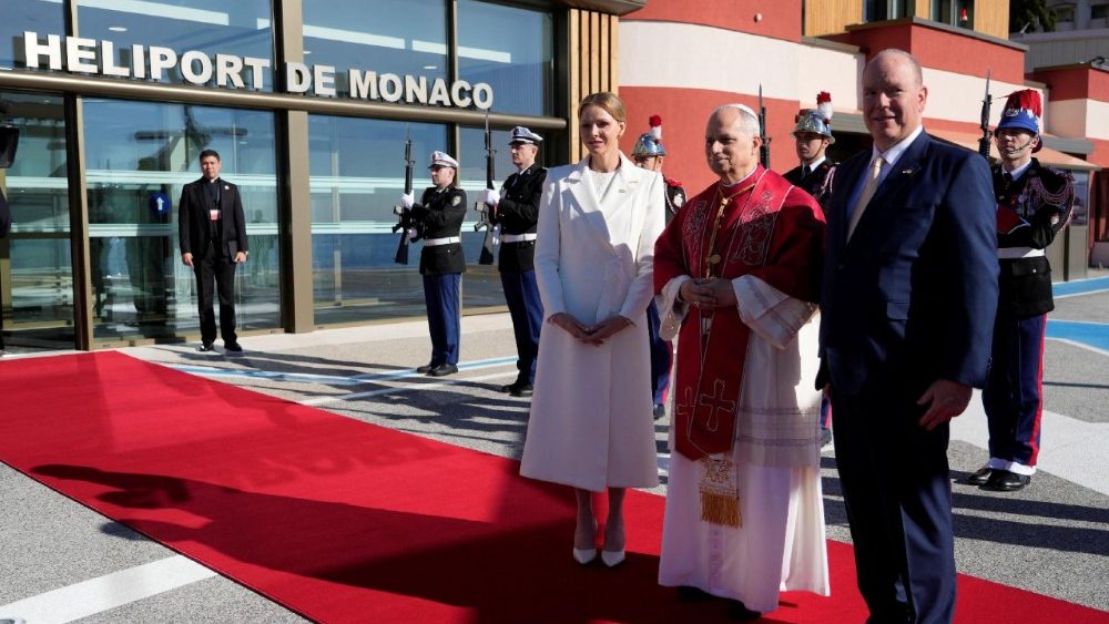 Pope Leo visits Monaco