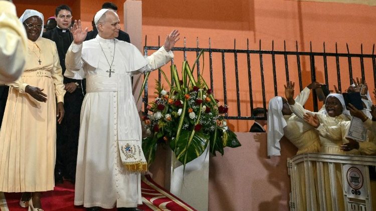 FILE PHOTO: Pope Leo XIV visits Cameroon