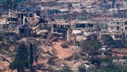 Zerstörtes Dorf im Süden des Libanon
