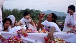 Bei einer Beerdigung in Manipur