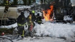 Illustration des dommages causés par les récentes attaques russes en Ukraine.