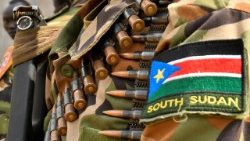 Un soldat dans les rues de Juba,  le 2 février 2023, avant la venue du Pape François.