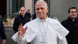 Pope Leo XIV leaves the papal residence to head back to the Vatican, in Castel Gandolfo